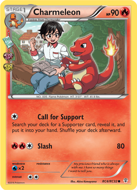Pokémon trading card featuring Charmeleon from XY expansion Generations