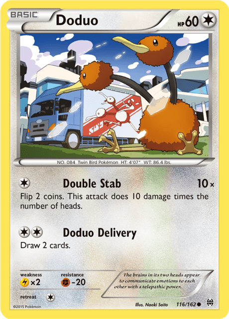 Pokémon trading card featuring Doduo from XY expansion BREAKthrough