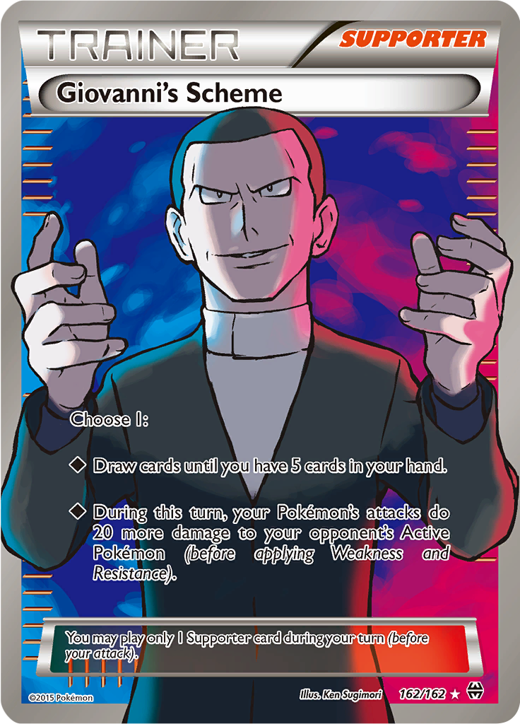 Trading card featuring a character named Giovanni Team Rocket from XY BREAKthrough